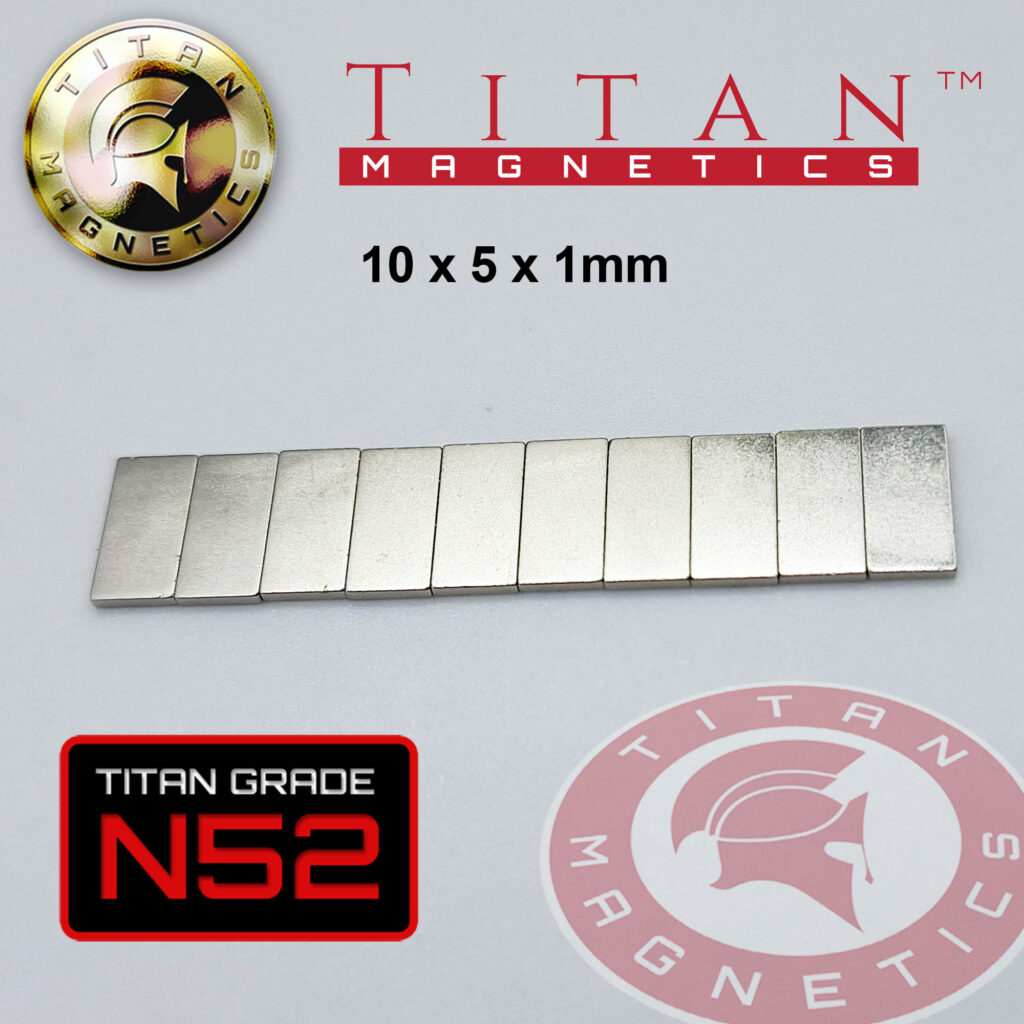 10pcs Cuboid Neodymium Grade N52 Magnets