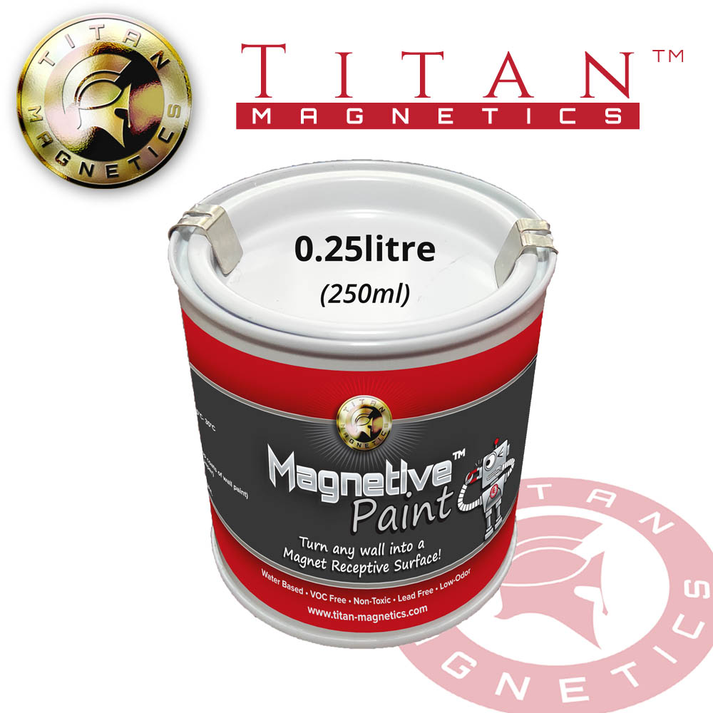 250ml Magnetic Paint Magnet receptive Titan Magnetics