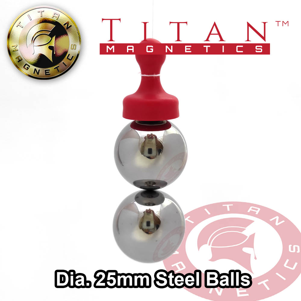 2pcs Steel Balls attached to Neodymium magnet