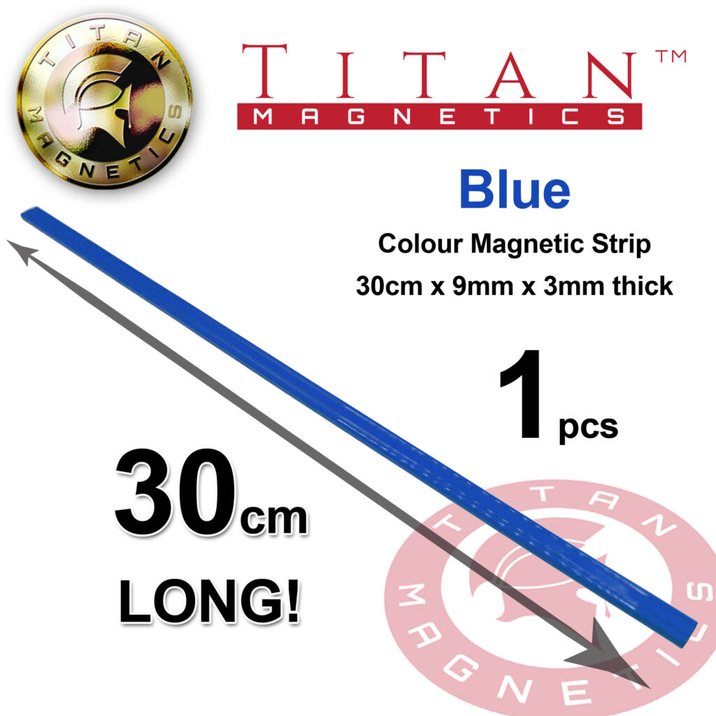 Colour Magnetic Strips Blue 30cm