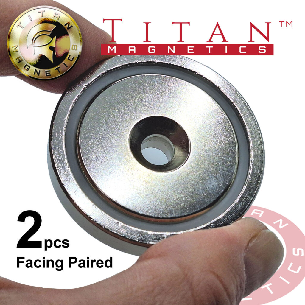 Countersunk Neodymium Pot Magnets Type A Dia 42mm