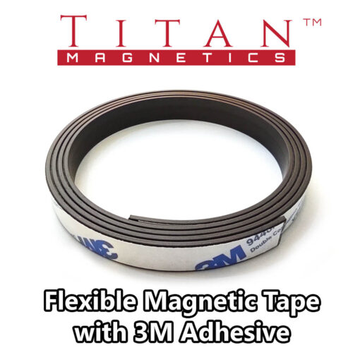 Flexible Magnetic Strip With 3M 9884A Adhesive 10mm width