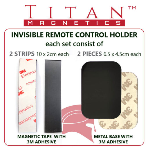 Magnetic Invisible Remote Control Holder 2 sets