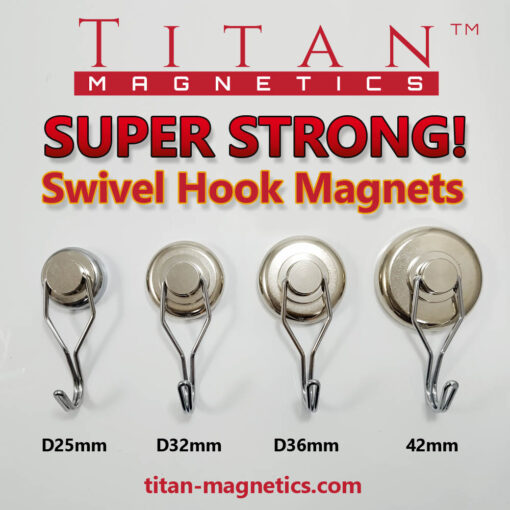 Neodymium Hook Swivel Magnets Various Sizes Magnetic Hook