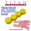 Neodymium Magnet in Plastic case Yellow Colour
