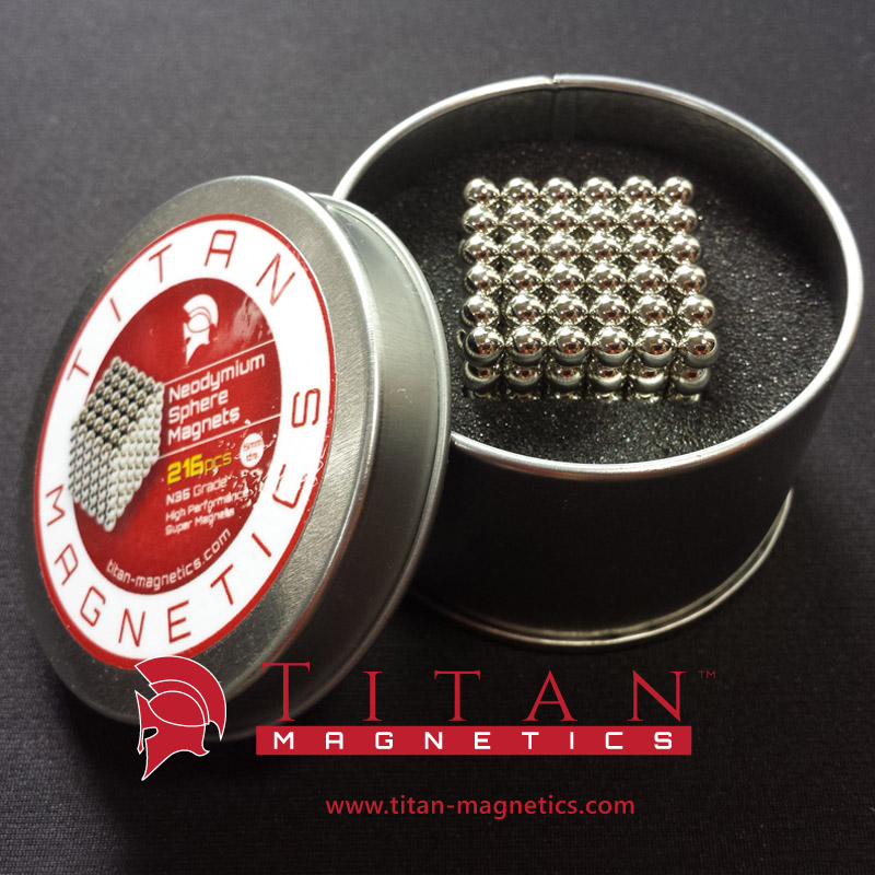 Sphere Neodymium Magnets in tin container